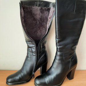 Shearling Lined Leather Boots